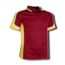 BSP15 Polo Maroon/Gold/White