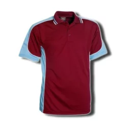 BSP15 Polo Maroon/Sky/White