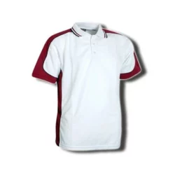 BSP15 Polo White/Maroon/Black