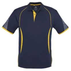 Mens Razor Polo Navy/Gold