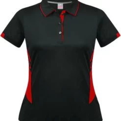 Ladies Tasman Polo Black/Red