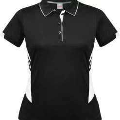 Ladies Tasman Polo Black/White