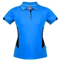 Ladies Tasman Polo Cyan/Black
