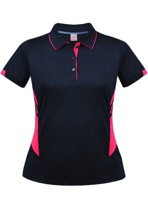 Ladies Tasman Polo Navy/Neon Pink 3 Ladies Tasman Polo Navy/Neon Pink