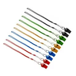 Coloured Whistle & Lanyard Set