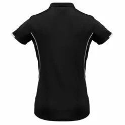 Ladies Razor Polo Black/White -sport Sales 2023 P405LS Black White Back